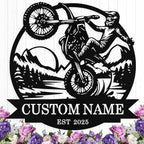 Custom Motorcycle Metal Signs Personalized Dirt Biker Name Sign Custom Garage by HengMeiZiK