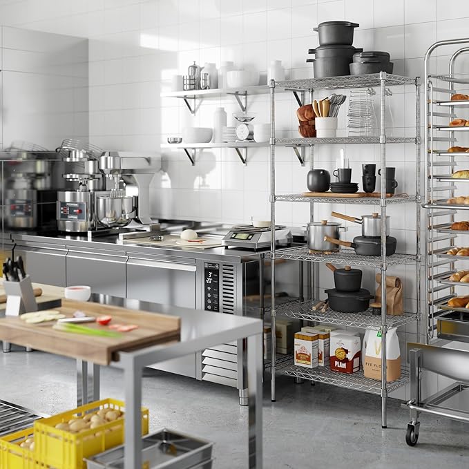 Regal Altair 18" Deep x 30" Wide x 74" Height Wire Shelving Kit | 6-Tier | NSF - Image 5