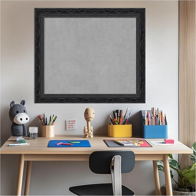 Amanti Art Black Framed Magnetic Board 24x28 Medium Vision Board - Image 6