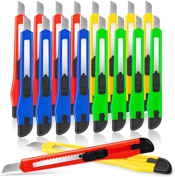 DIYSLEF Knife 16-Pack Box Cutter Retractable, Box Knife Perfect by DIYSELF