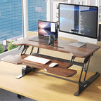 Mount-It! 38 Inch Standing Desk Converter, Sit Stand Desk Riser - Image 4