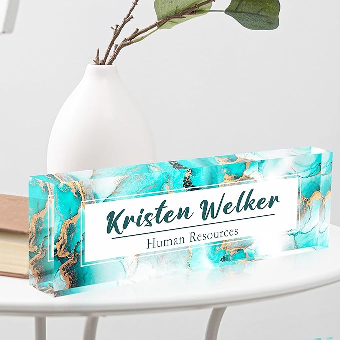 Personalized Name Plate for Desk Custom Acrylic Desk Name Plate Custom Employee - Image 2
