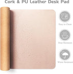 Aothia Double-Sided Desk Pad – 35.4" x 15.7" Leather Desk Mat - Image 4