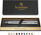 Scriveiner Personalized Silver Chrome Fountain Pen, Award Winning Luxury Pen - Image 9