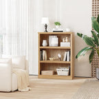blini 3-Shelf Bookcase Wooden Bookshelves 33in Wide Floor Standing Display - Image 7