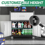 garage cabinet system | heavy duty steel all-in-one showing dimensions
