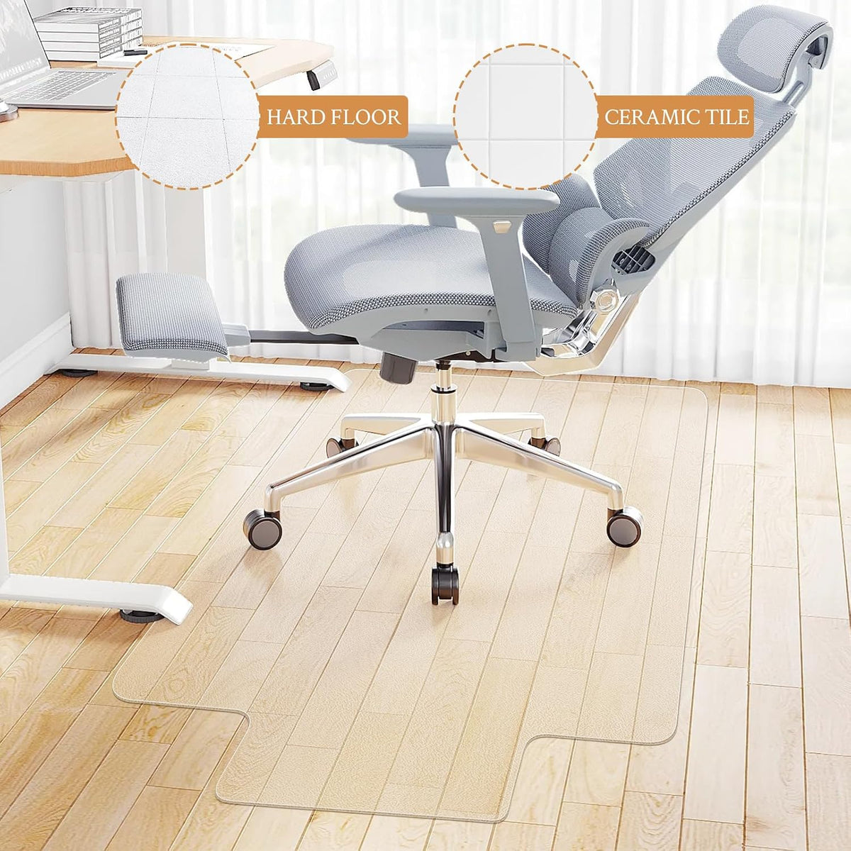 KMAT Office Chair Mat,Easy Glide Hard Wood Tile Floor Mats