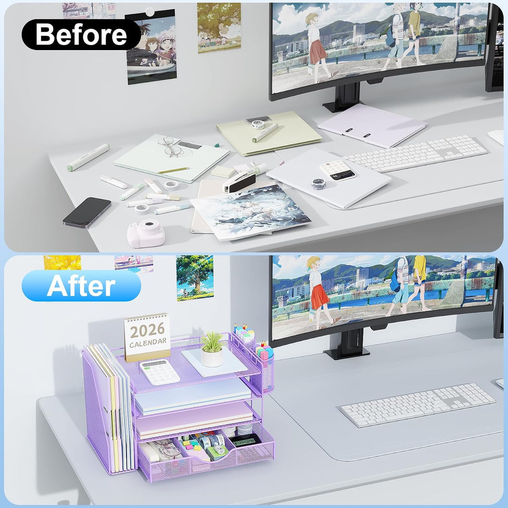 gianotter desk organizers and accessories with file holder shown in use