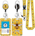 Cute Bee Kind Lanyards for Id Badges, Retractable ID Badge Holder by Giancomics