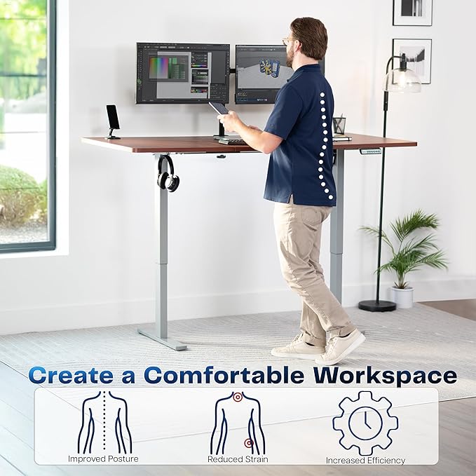 VIVO Electric 71 x 36 in Standing Desk, Memory Height Adjustment, 1B Series - Image 4