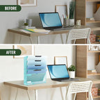 EASEPRES 6 Tier Mesh Hanging Wall File Organizer, Desk Vertical Mail Paper - Image 5