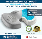 ComfiLife Gel Enhanced Seat Cushion – Office Chair Cushion – Non-Slip Gel & - Image 2
