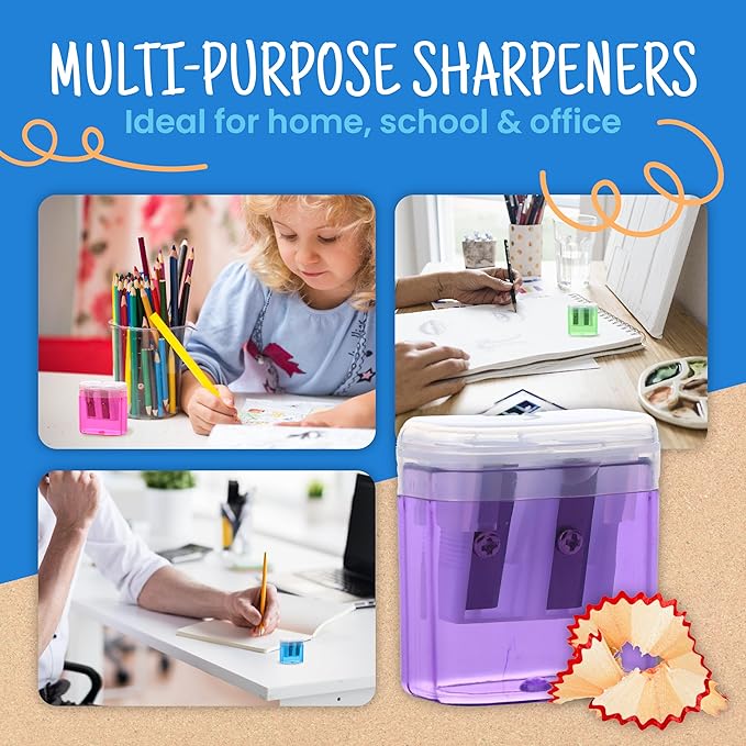 Craftzilla Pencil Sharpener 100 Pack, Manual Pencil Sharpeners Bulk - Image 2