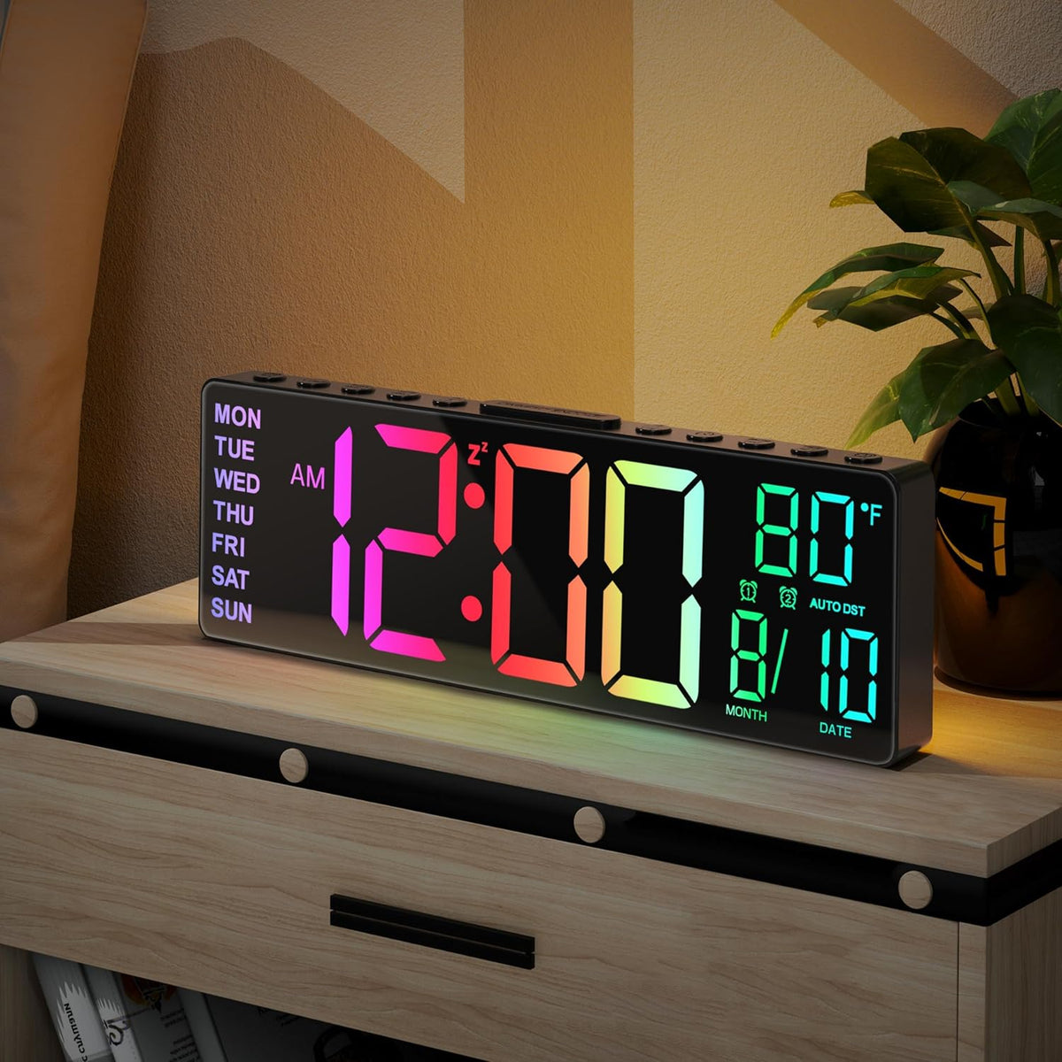 jall 10.5'' large digital alarm clock with big, main product view