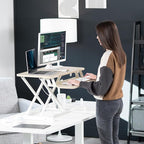VIVO 32 inch Desk Converter, K Series, Height Adjustable Sit to Stand Riser - Image 9