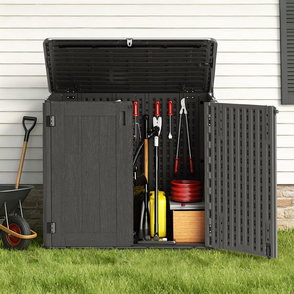 outdoor storage cabinet waterproof 31 cu.ft with lockable, view 10
