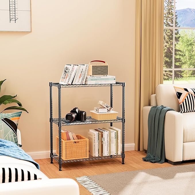 M MZG 750 lbs 3 Tier Storage Rack Metal Wire Shelving Unit, Storage Standing - Image 5