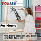 TOMPEN Dry Erase Markers Black, 160 Bulk Pack Chisel Tip, Low Odor Quick-Drying - Image 4
