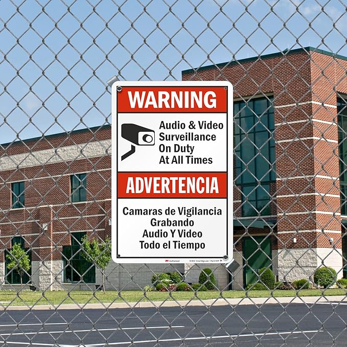SmartSign 18 x 12 inch “Warning - Image 3