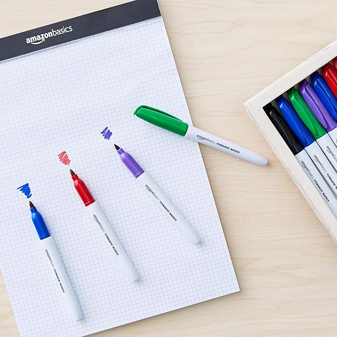 Amazon Basics Fine Tip Point Permanent Markers - Image 8