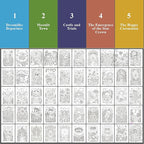 Fuxi Coloring Books for Girls, 60 Sheets Blank Sketch Book + 50 Designs Blank - Image 4