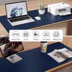 Aothia Leather Desk Pad Protector, Mouse Pad, Office Desk Mat, Non-Slip PU - Image 5