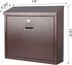 xydled Mail Boxes with Key Lock, Locking Mailbox Wall Mounted, Large Capacity - Image 5
