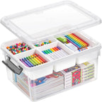 citylife 17qt clear craft organizers and storage box, main product view