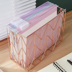 Fei Bi Hanging File Organizer, File Organizer, File Box, Rose Gold File Box - Image 6