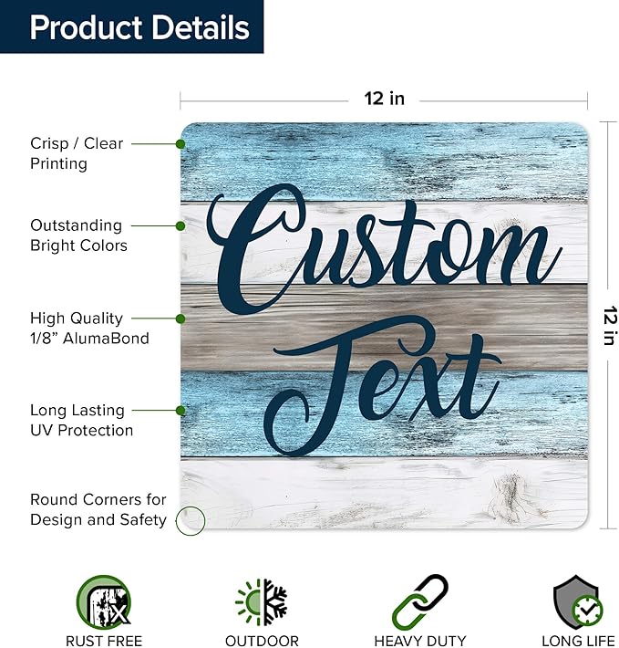 Custom Sign, Custom Street Sign, 11 Font Colors, 13 Font Styles, 4 Hole Options - Image 6