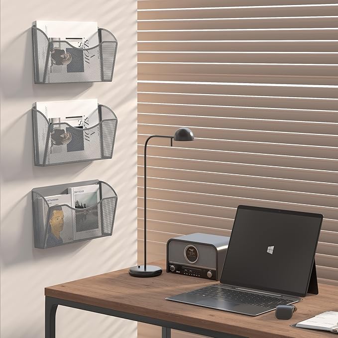 EasyPAG 3 Single Pocket Wall File Organizer, Mesh Hanging File Folder Organizer - Image 6