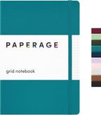 PAPERAGE Graph Paper Journal Notebook, 160 Pages, Medium 5.6 in x 8 in by PAPERAGE