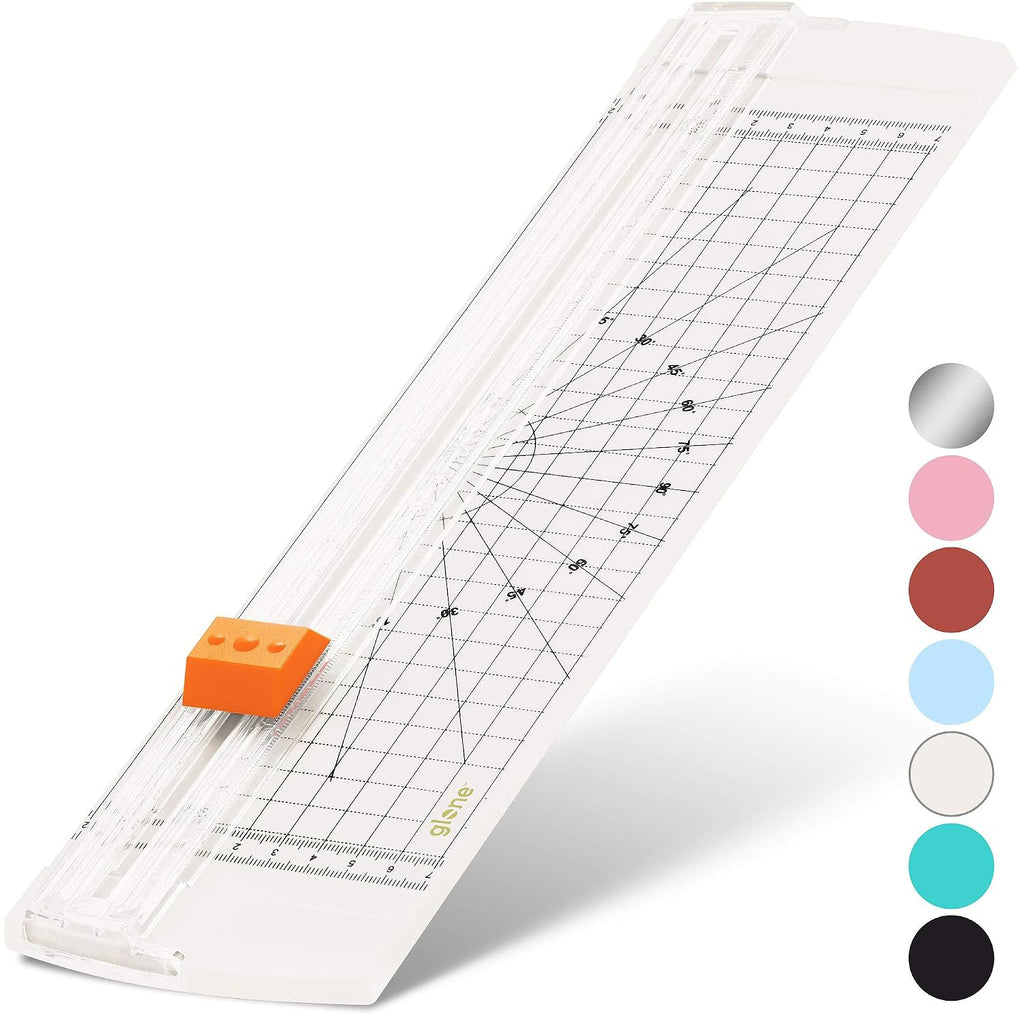 Glone 12 inch Paper Trimmer, A4 Size Paper Cutter with Automatic Security Safeguard for Coupon, Craft Paper and Photos (Off White)