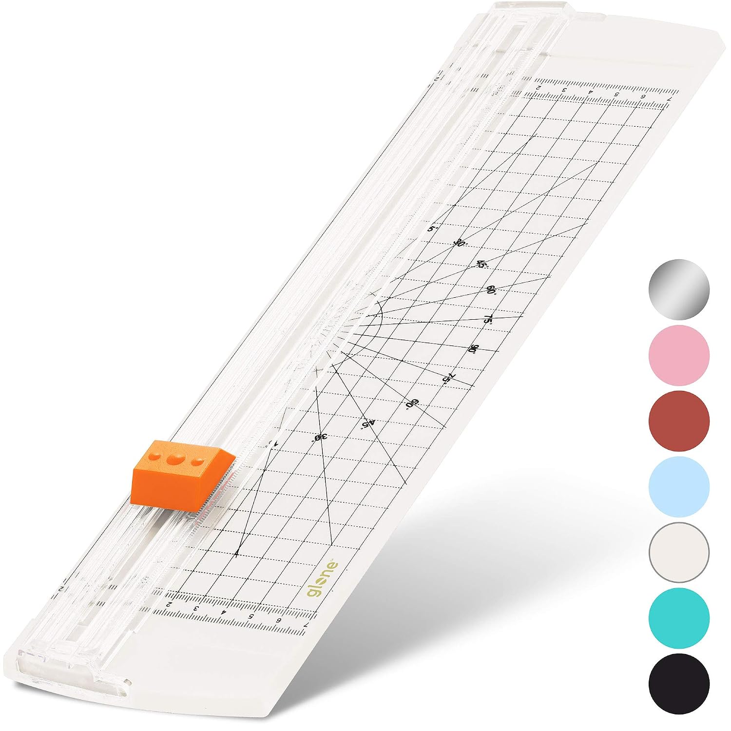 Glone 12 inch Paper Trimmer, A4 Size Paper Cutter with Automatic Security Safeguard for Coupon, Craft Paper and Photos (Off White)