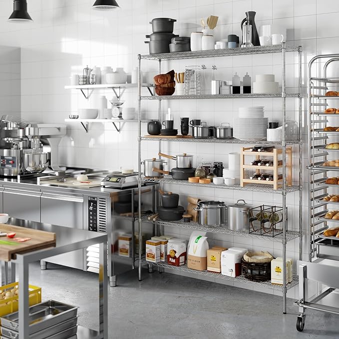 Regal Altair 14" Deep x 60" Wide x 86" Height Wire Shelving Kit | 6-Tier | NSF - Image 2
