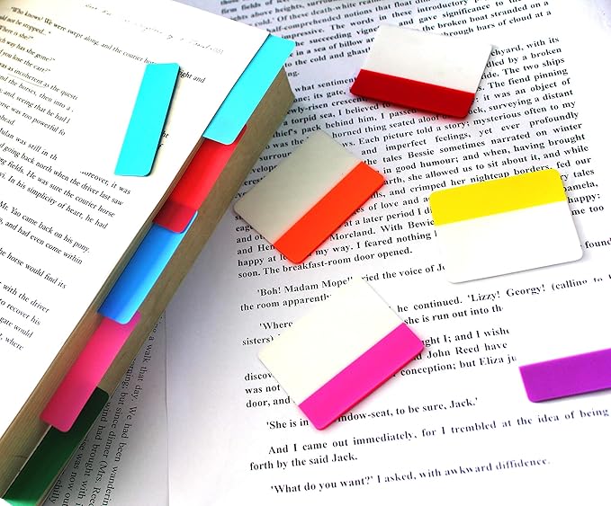 500 Pieces Tabs 2 Inch Sticky Index Tabs, Writable and Repositionable File Tabs - Image 9