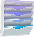 Gawerk 5 Tier Hanging Wall File Organizer, Mesh Mail Paper Orgnization Hanging by Gawerk