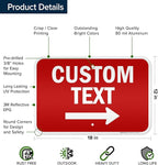 Custom Arrow, Custom Directional Sign, Right Arrow, 12x18 Inches, 3M EGP - Image 6