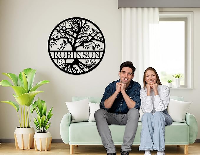 Wedding Gifts for Couples 2025 Last Name Signs for Home Personalized - Image 4