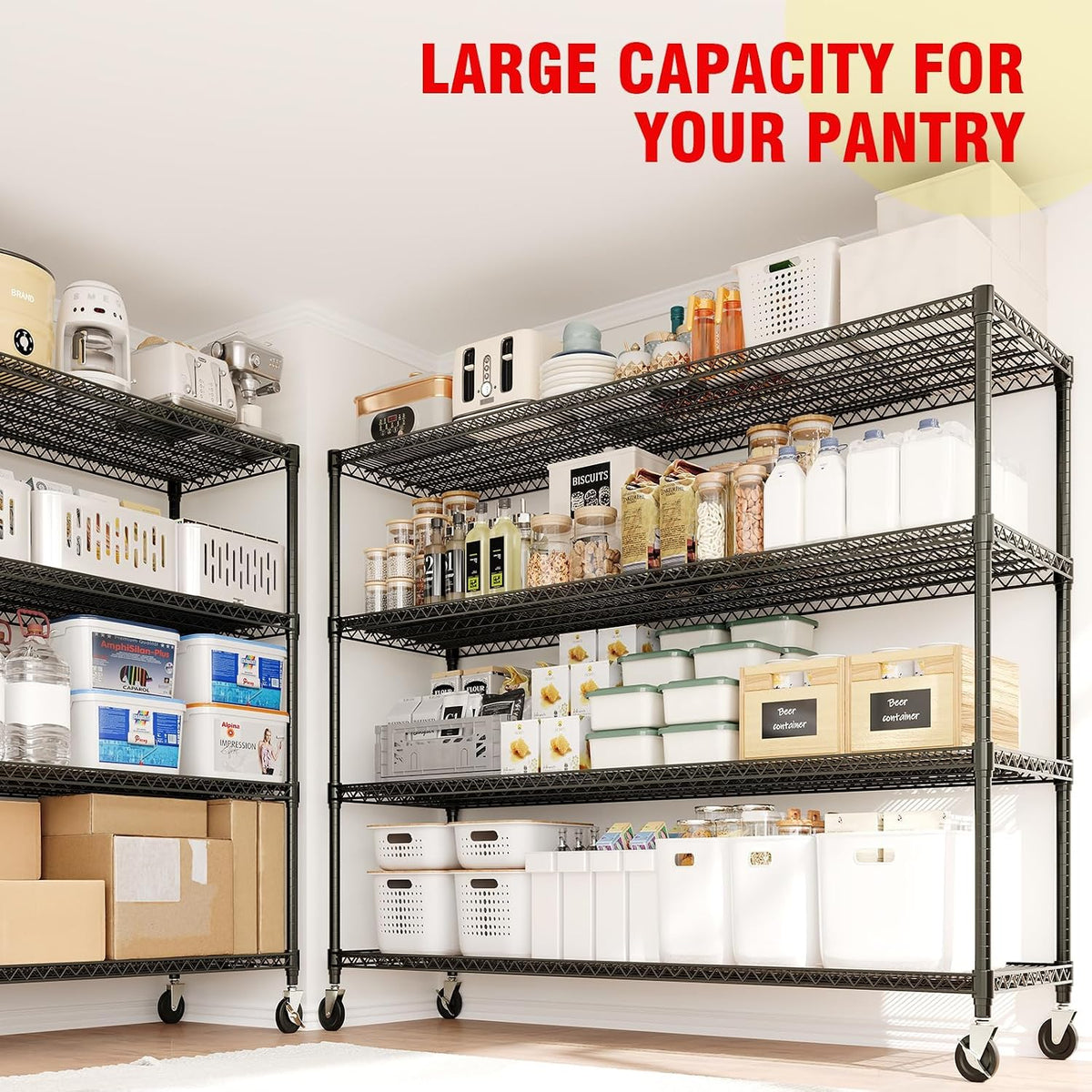 garvee 4-tiers storage shelves 2640lbs heavy duty metal, package contents