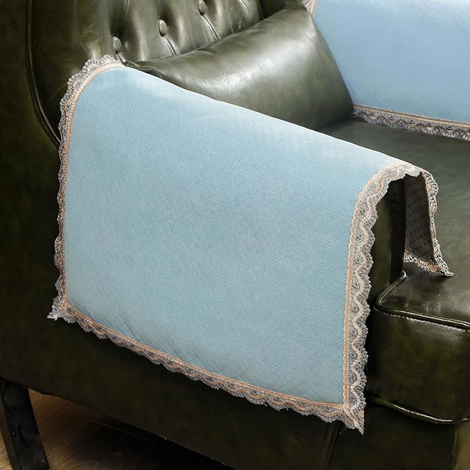 MINJIATEX Couch arm Covers, Non-Slip lace Sofa arm Covers Set of 2 Washable by MINJIATEX