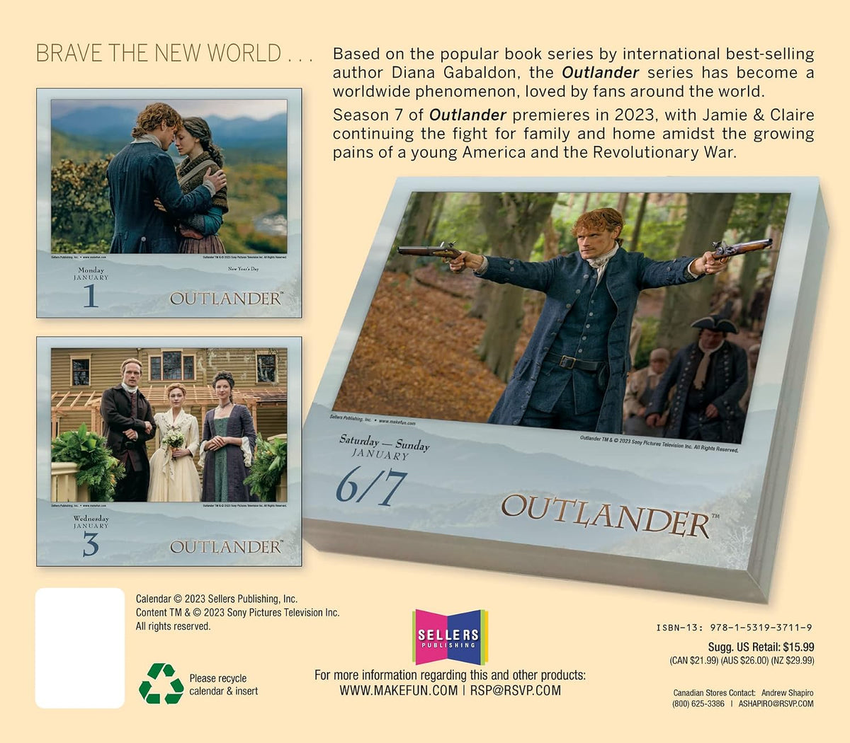Outlander 2024 Boxed Daily Desk Calendar