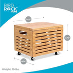 BIRDROCK HOME Rolling File Storage Organizer Box - Image 2