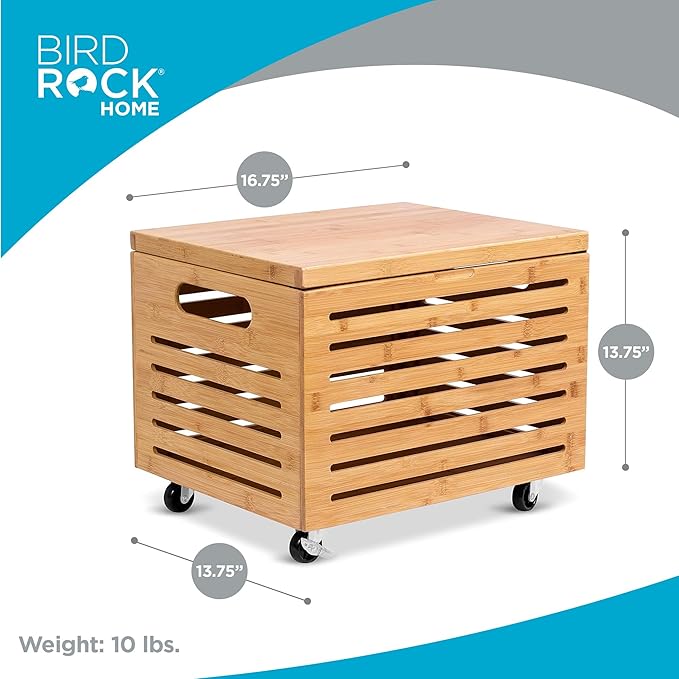 BIRDROCK HOME Rolling File Storage Organizer Box - Image 2
