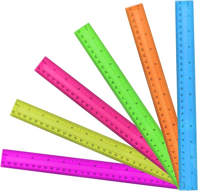 30PCS Clear Ruler, 12 Inch Plastic Rulers by HXSEMAYIG