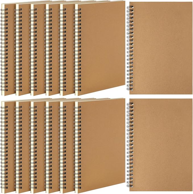 Leelosp 12 Pack Small Spiral Notebook 5 x 7 Inch Lined College Ruled Spiral by Leelosp