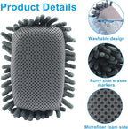 Biaungdo 5 Pack Washable Whiteboard Eraser, Microfiber Shag Dry Eraser - Image 3