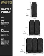 Tacticon P1 P2 P3 BattlePouch | Universal Pistol Mag Pouch | Combat Veteran - Image 4