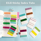 ELII 500 PCS Sticky Index Tabs 21 Sets, Colorful Book Tabs Sticky Tabs - Image 4