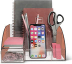 My Space Organizers Rose Gold Desk Organizer, 9 Compartments, Office Supplies - Image 2